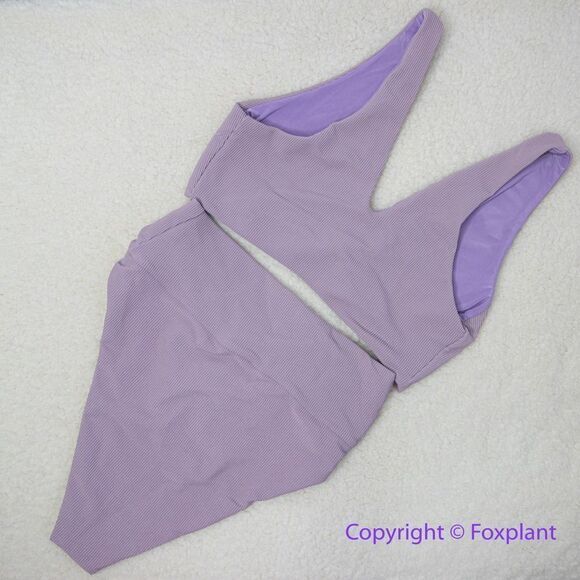 New! Set! Beach Riot Free People Rib Dallas Emma bikini bottom lavender, size S - Picture 3 of 12